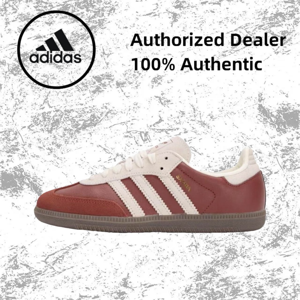 （ของแท้ 100 %）😍 adidas originals Samba OG gazelle JI3216 สีแดง/ขาว