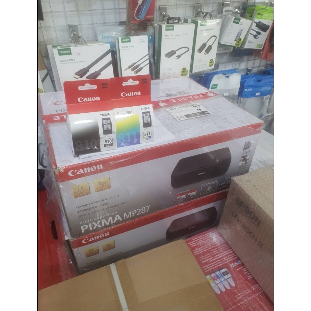 Pixma MP287เครื่องใหม่+หัวพิมพ์แท้ มือ 1(ไม่มีคู่มือกับ driver )ขอคนรับได้ประกันร้าน 1 ปีราคา 2990