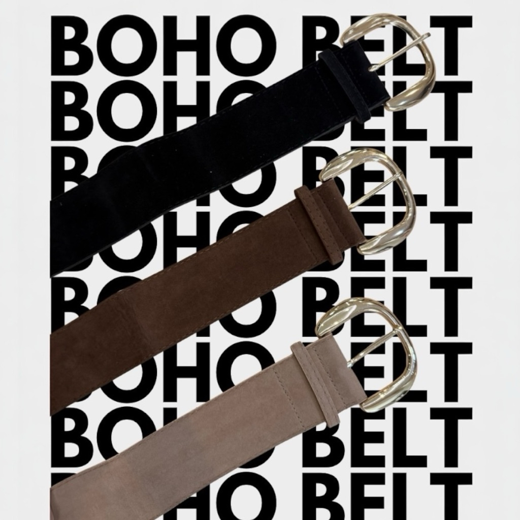 ส่งด่วน 🛵 0011 STUDIOX2 BELT เข็มขัดหนังกลับเทียม เส้นใหญ่ อะไหล่สีทองอ่อน