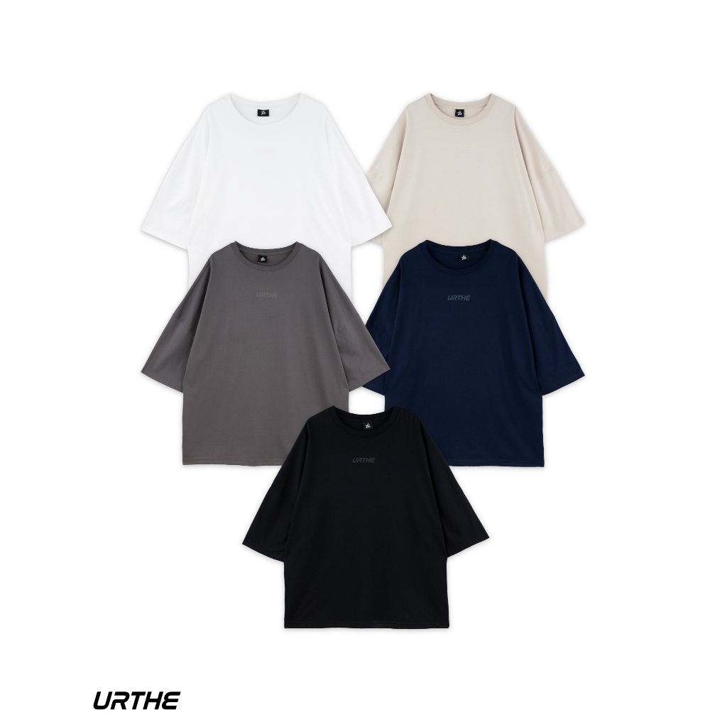 URTHE - เสื้อยืด แขนสั้น SUPERSIZE สกรีนลาย รุ่น SUPERSIZE 2.0