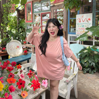 Oversized t-shirt By geebeety เสื้อยืดโอเวอร์ไซส์จีบีตี้ 7วัน7สี 💖 ตัวใหญ่มาก หน้าผ้าอก54นิ้ว+