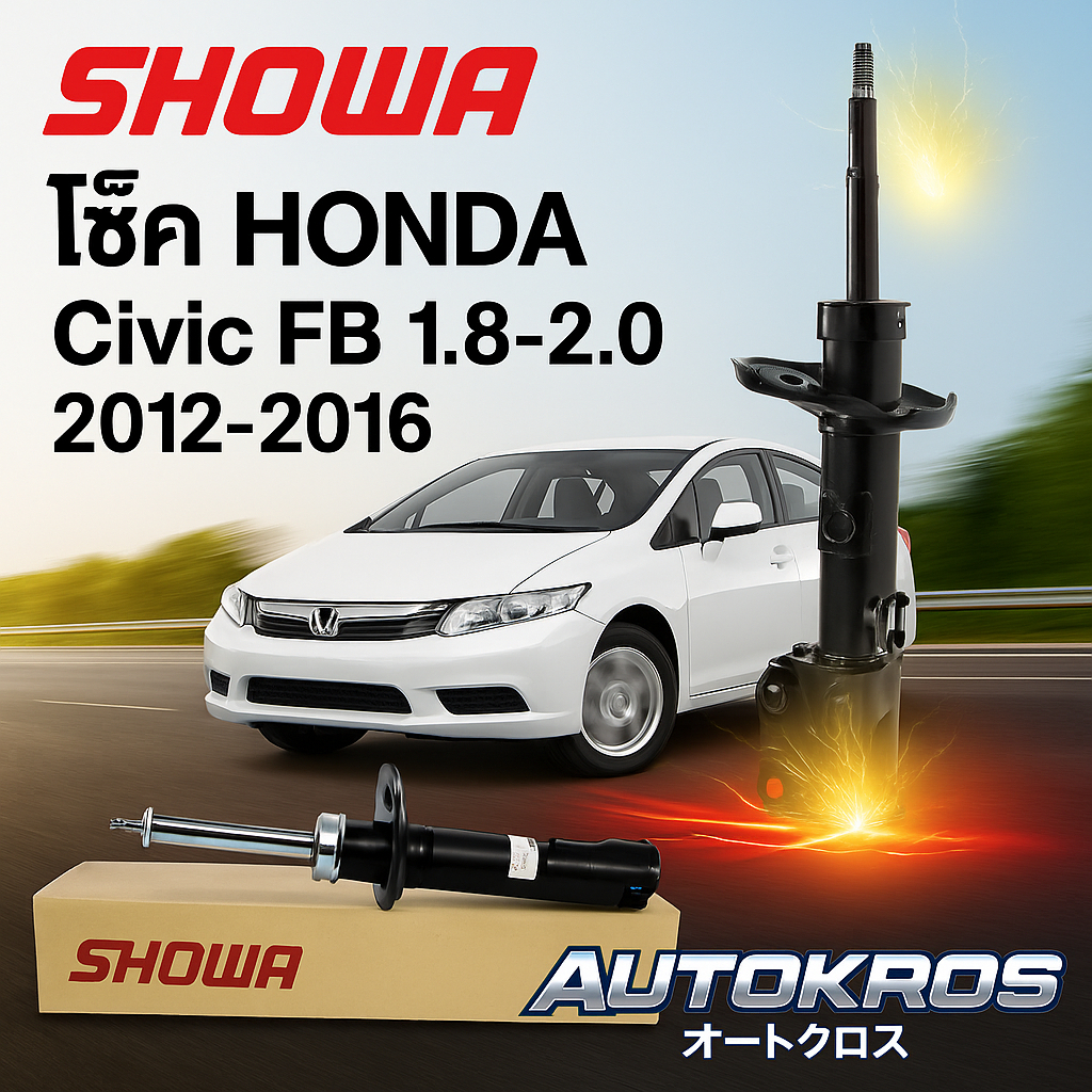 [ส่งไว] SHOWA โช๊คอัพหน้า-หลัง แท้ HONDA CIVIC FB ปี 2012-2016 | โช้คหน้า-โช้คหลัง ซีวิค FB |
