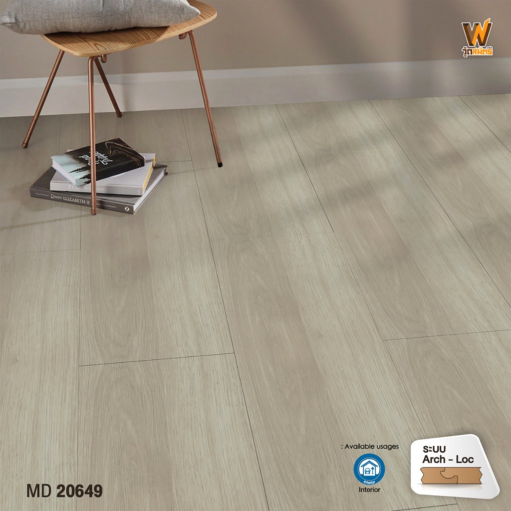 ไม้พื้นลามิเนต รุ่น Standard ไม้พื้นMD20649(8x192x1205)E2V2AC3 EM BO