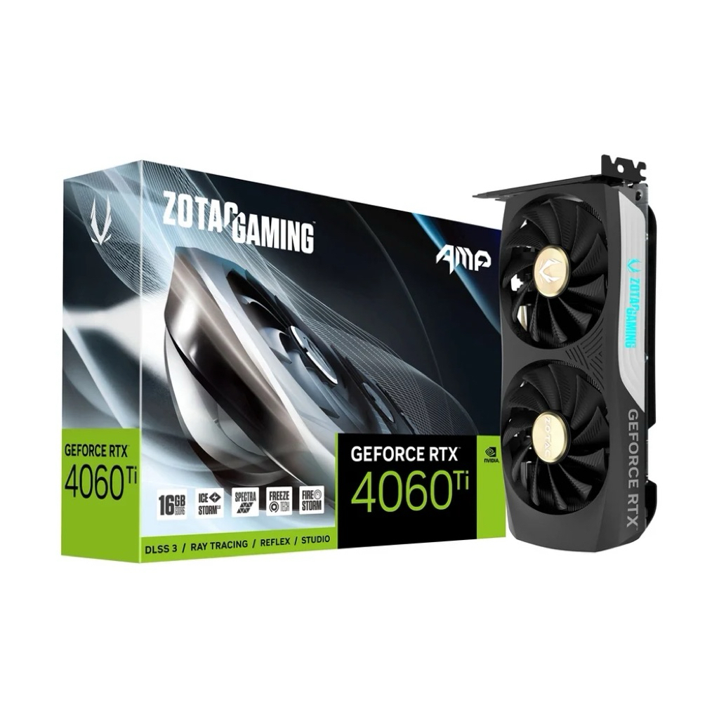 VGA ZOTAC GAMING RTX4060Ti AMP 16GB (การ์ดจอมือสอง 16GB‼️)