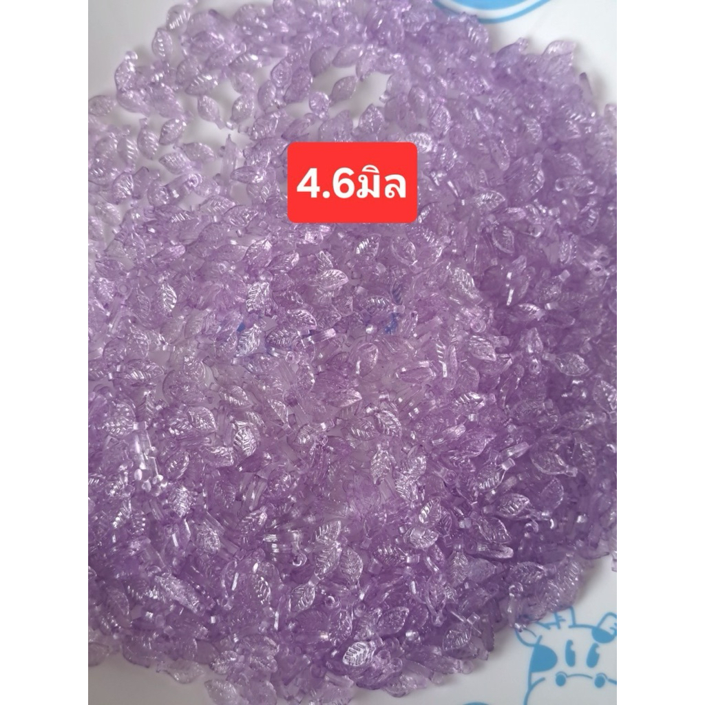 ลูกปัด ใบไม้ใส จิ๋ว มีรูร้อย ขนาดเล็ก อุปกรณ์งานฝีมือ DIY ใช้สำหรับตกต่างๆชิ้นงานต่างๆ - รูปที่ 2