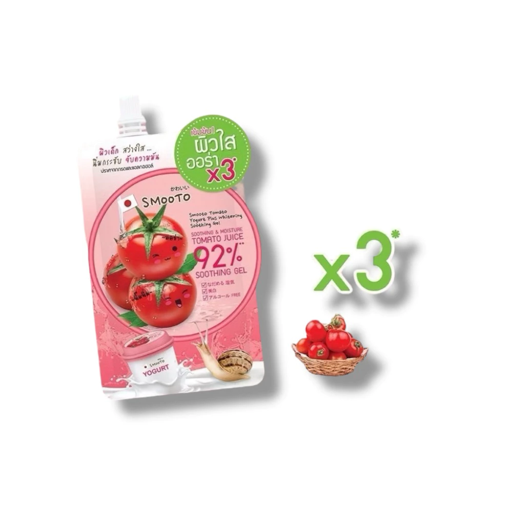 Smooto เจลน้ำมะเขือเทศโยเกิร์ต Tomato Bulgaria Yogurt Gel เจลน้ำมะเขือเทศโยเกิร์ต 40ml. สมูทโตะ((ซอง))