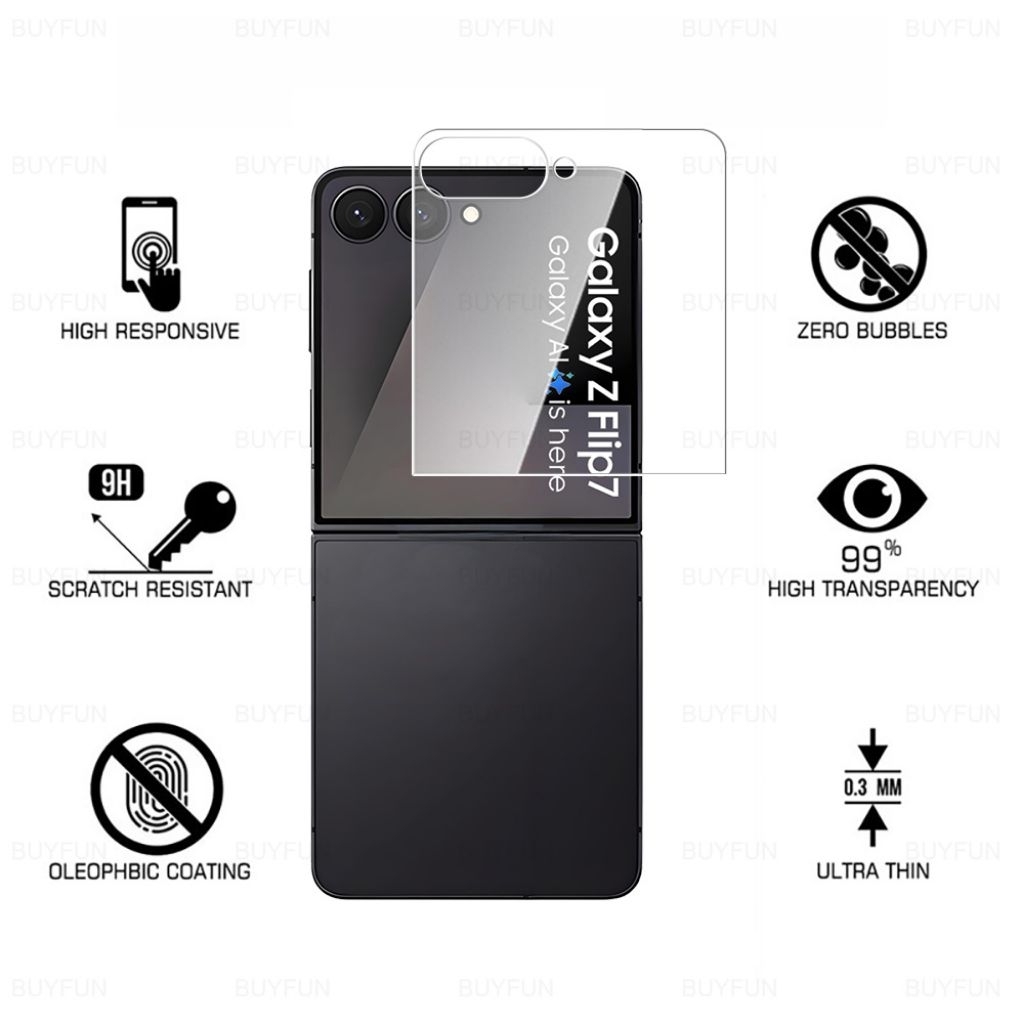 ฟิล์มกระจก Samsung Z Flip 7/Z Flip 6/Z Flip 5/Z Fold 7/Z Fold 6/Z Fold 5 กระจกนิรภัย กันกระแทก - รูปที่ 4