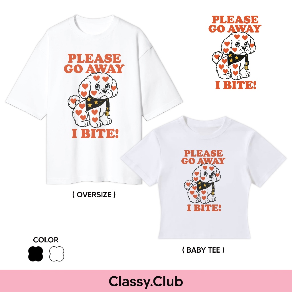 Classy.club - เสื้อยืด Oversized & Baby-tee : I bite