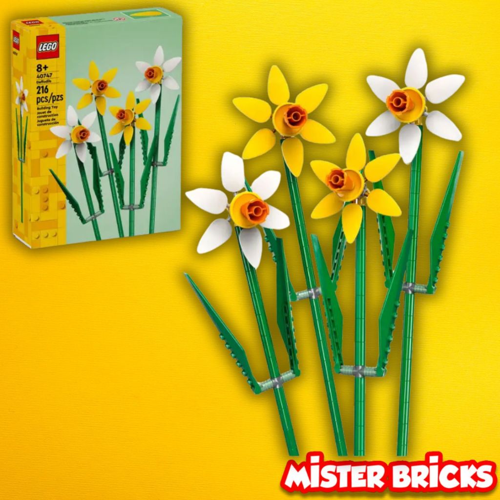 LEGO® Daffodils 40747 - ดอกไม้เลโก้สวยงาม ไม่มีวันเหี่ยว ตกแต่งบ้าน ของขวัญวันแม่ วาเลนไทน์ 🌼
