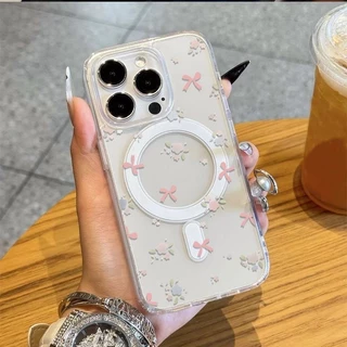 เคส For Samsung A57 A37 A16 5G A07 A17 A56 5G A55 5G A36 A06 5G A54 S25 S26 Ultra เคสแม่เหล็กใสรูใหญ่ Magnetic Case