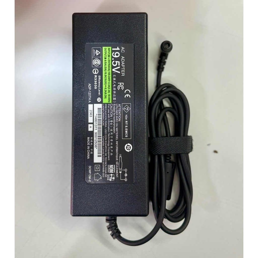 SONY หม้อแปลงทีวี LED 19.5v.  6.2A ขนาดหัวข็ม6.4*4.4MM