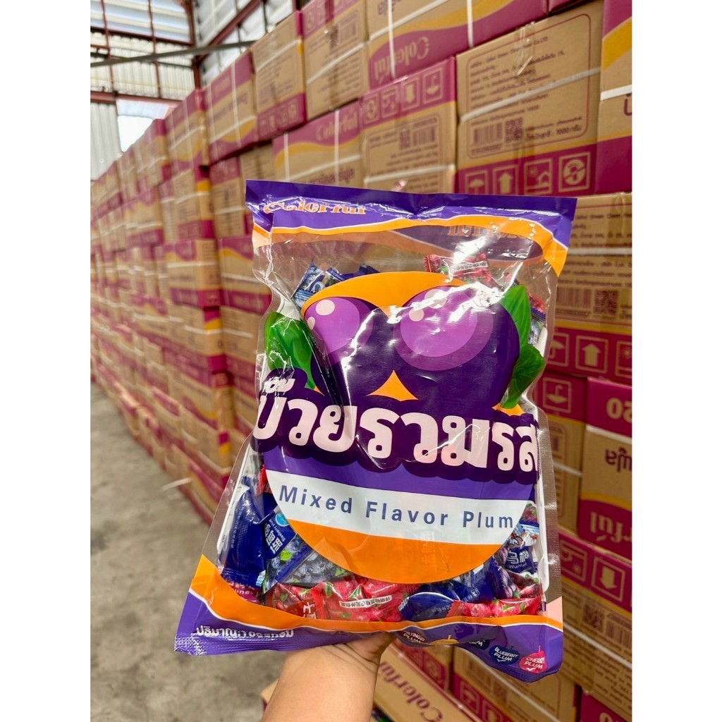 บ๊วยยกลัง 20kg บ๊วยรวมรสถุงละ 1 กิโลกรัม (Mixed Flavor Plum) บ๊วยสามรส บ๊วยหลากรส เปรี้ยวเค็มหวาน กินเพลิน