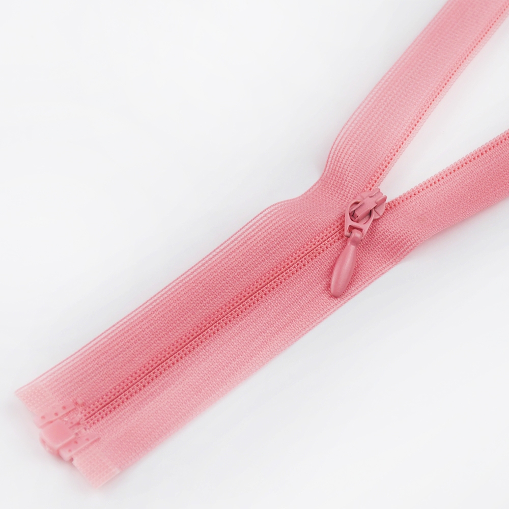 ซิปซ่อน เปิดท้าย (โทนชมพู) ขนาด 10นิ้ว - 18นิ้ว ซิปซ่อนถอดได้ - รูปที่ 2