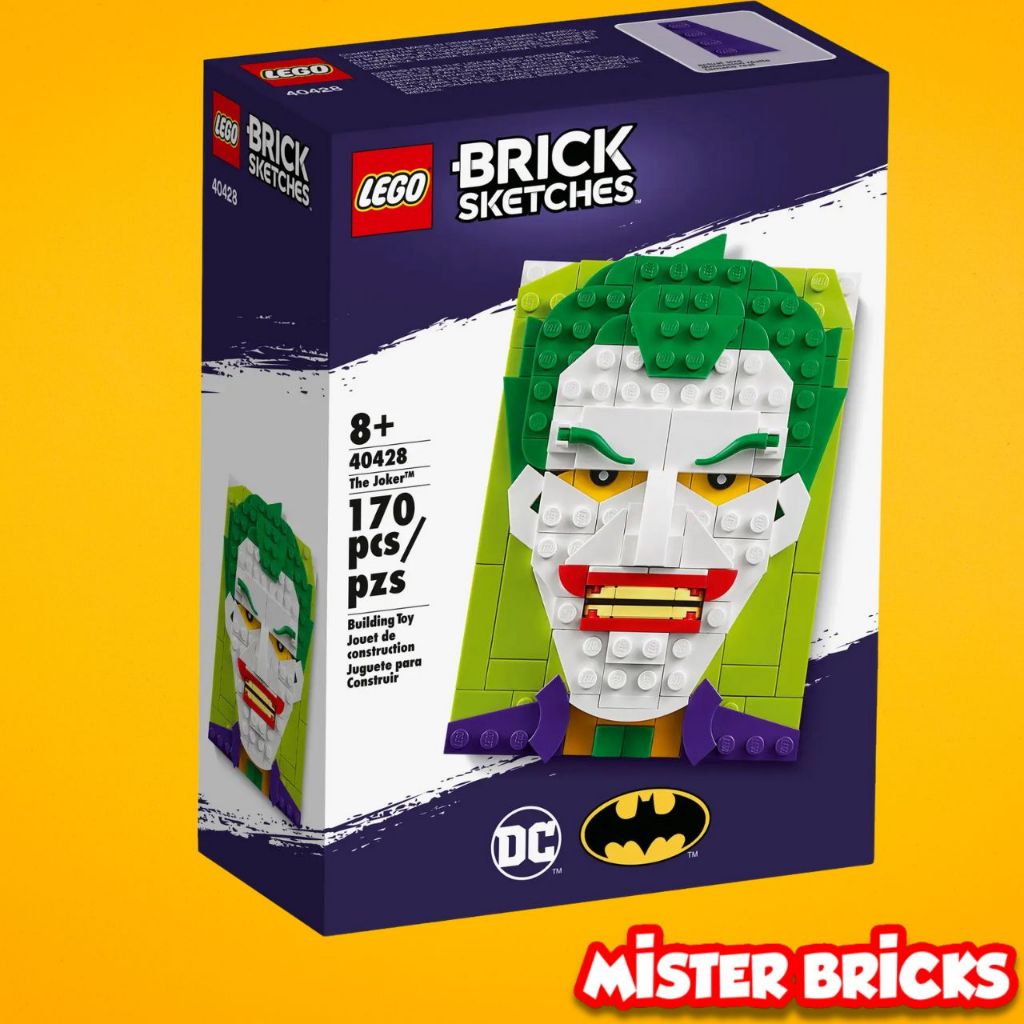 LEGO® Brick Sketches™ The Joker™ ภาพวาด 3D ตัวร้ายจาก GOTHAM™ (40428)