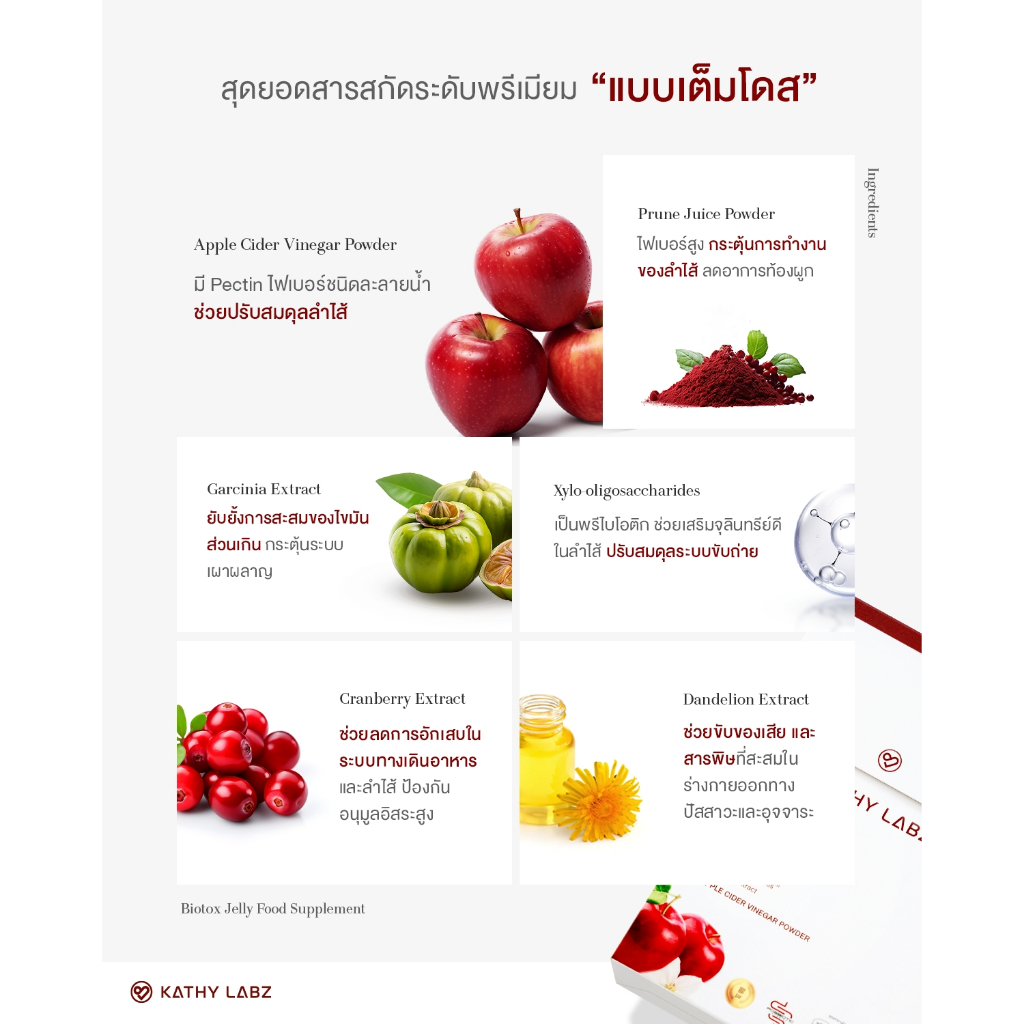 ปรับสมดุลการขับถ่าย KATHY LABZ BIOTOX JELLY FOOD SUPPLEMENT สุขภาพที่ดี เริ่มต้นที่การขับถ่าย - รูปที่ 4