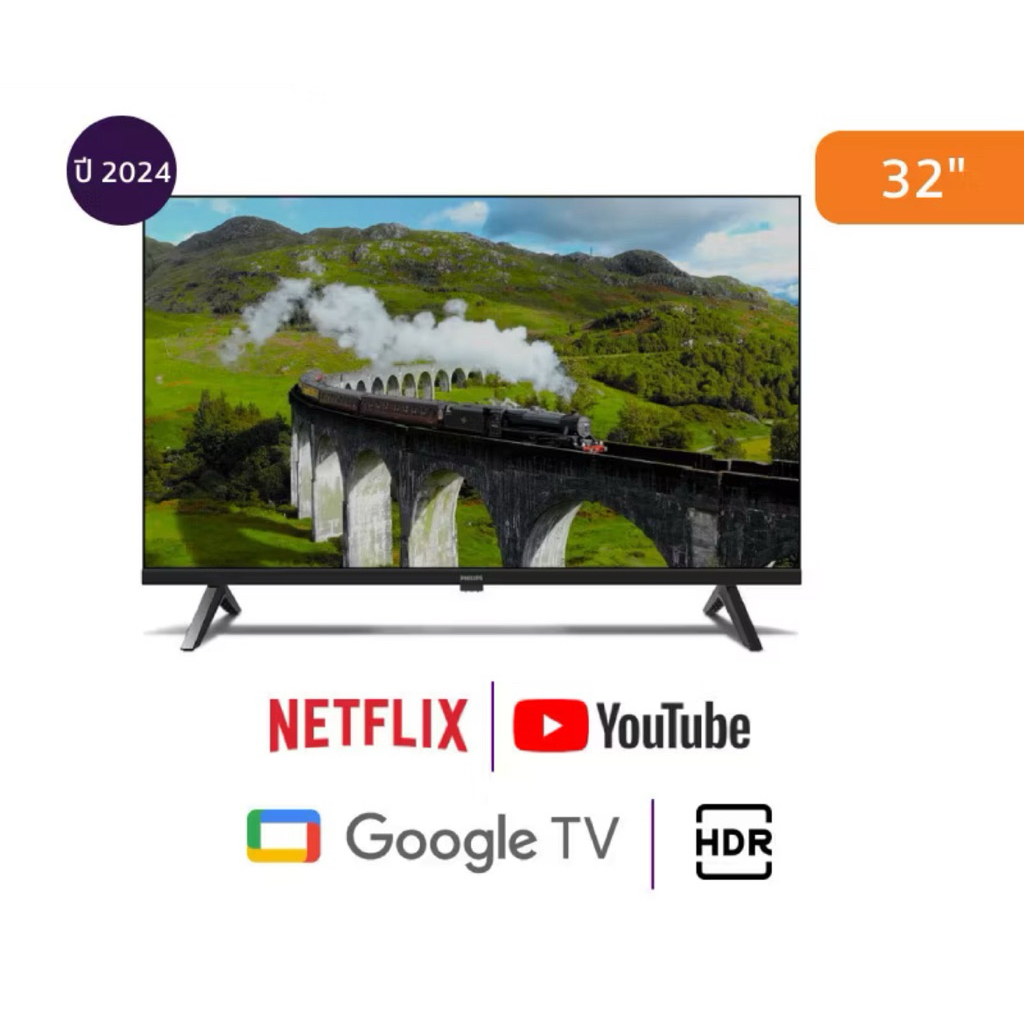 Philips ทีวี 6500 series Google TV 32 นิ้ว HD LED รุ่น 32PHT6509/67 ปี 2024พร้องส่ง จากรุงเทพ