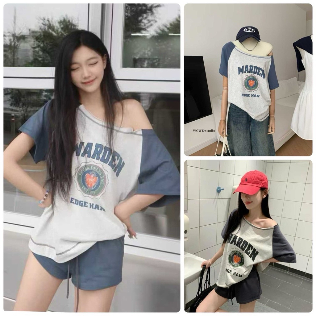 W6342 เสื้อยืดแฟชั่น Tag🛍️🇰🇷WGWE