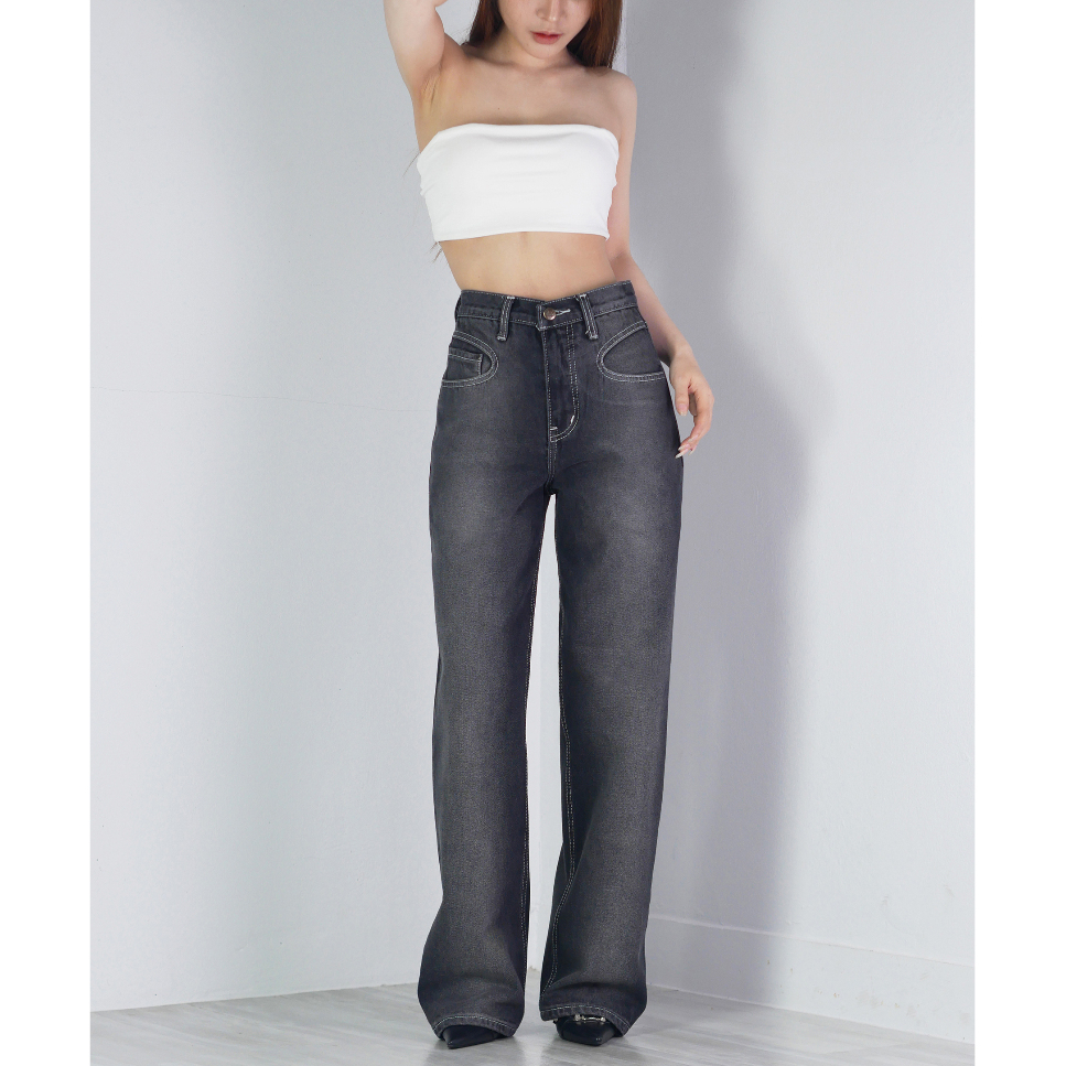 VALAW - Ruby Jeans กางเกงยีนส์ทรงกระบอกกลาง รูปที่ 4