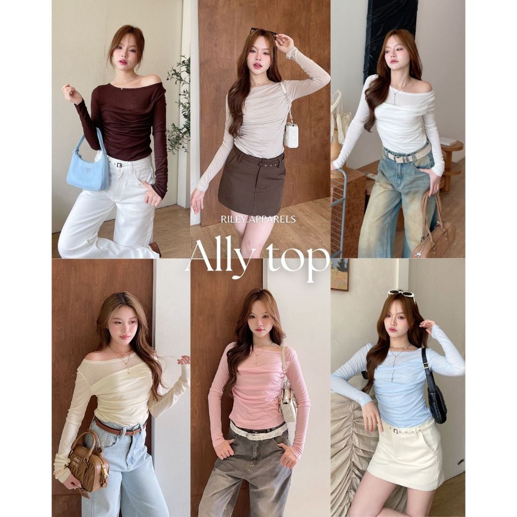 Riley.apparels - Ally top เสื้อแขนยาวผ้าบาง 9129