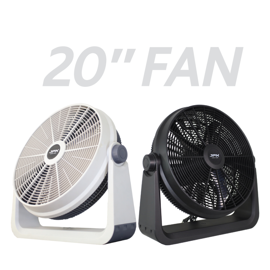 พัดลม JPX 20นิ้ว สีดำและสีขาว