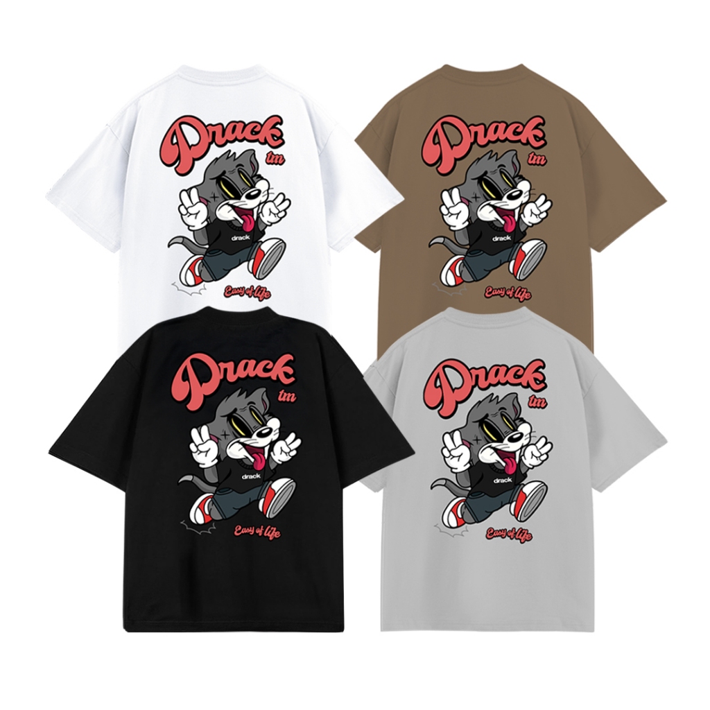 DRACK - CATCHA RUN เสื้อยืดคอกลม