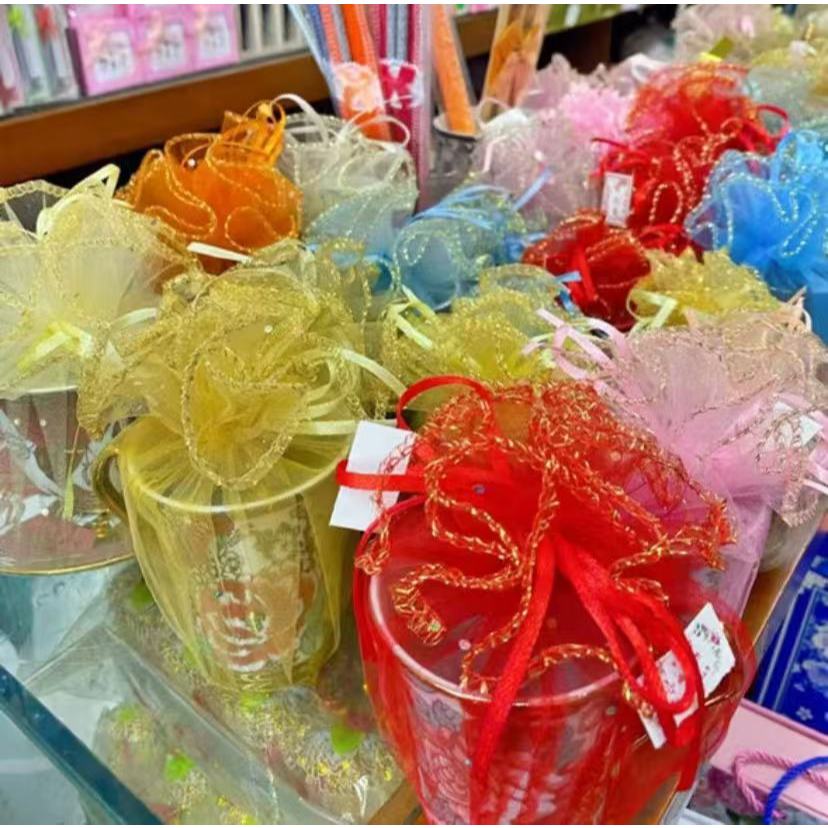 ถุงกลม ขนาด26 ซม. มีหลากสี ขายแพ็คละ100ใบ ใช้ใส่ของชำร่วย พร้อมส่ง