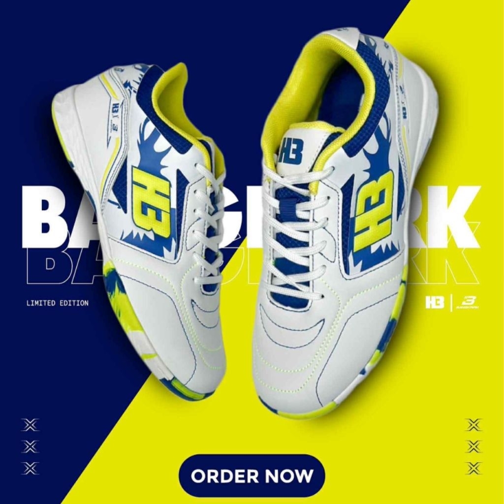 (H3ลิขสิทธิ์💯)ไซส์ 35-45 รองเท้าฟุตซอลบางเกริก H3 x BANGKRIRK ***หนังไมโครไฟเบอร์*** พื้นไฟล่อนเบา ไ