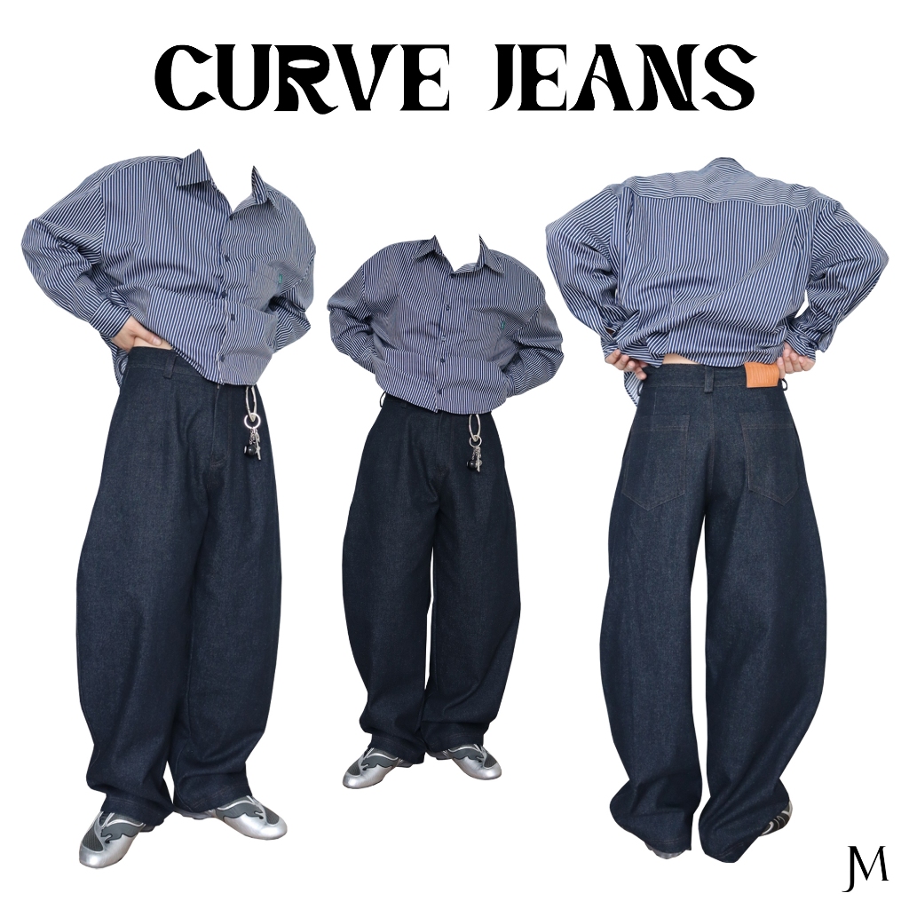 JAMANBKK / CURVE JEANS  / กางเกงยีนส์ขาโค้ง