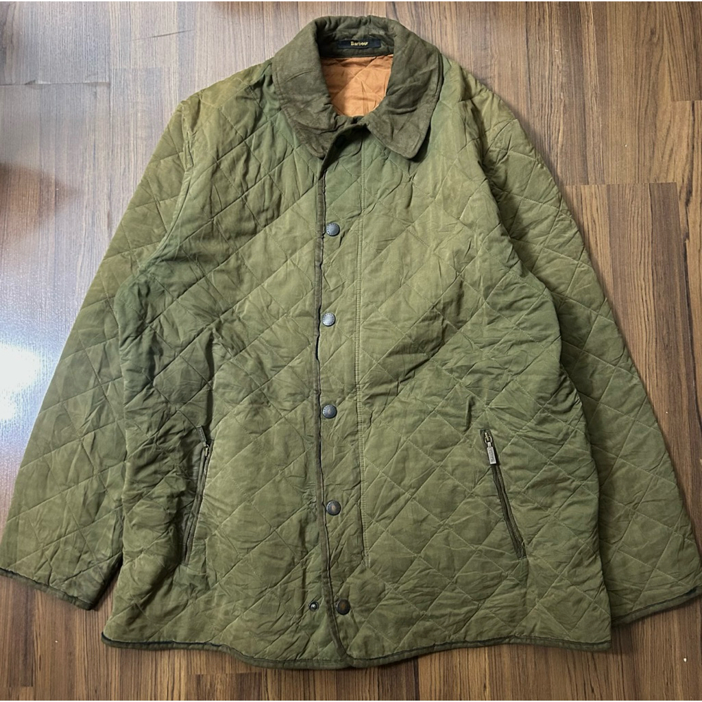 b-abo-ur cotton poly blend wax quilted jacket (used)