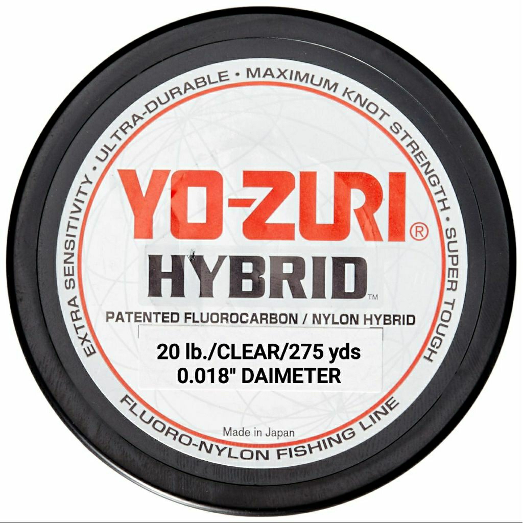 สายเอ็นตกปลา อุปกรณ์ตกปลา เอ็นในล่อนผสมฟลูโอคาร์บอน YO-ZURI HYBRID MADE IN JAPAN