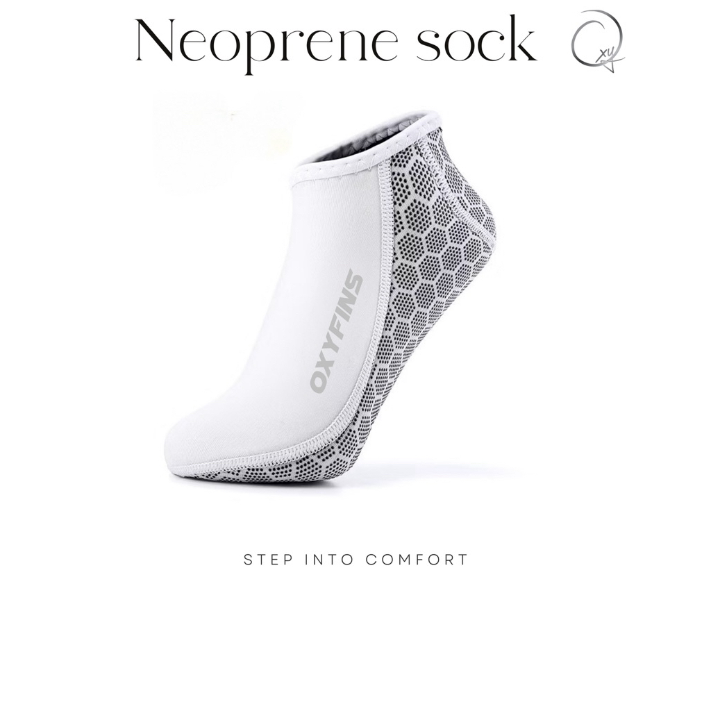 New ‼️OXY Neoprene sock 2 mm. ถุงเท้าดำน้ำสีขาวหนา 2 มิล