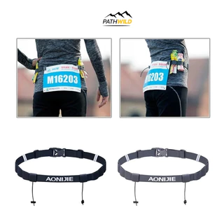 AONIJIE E4076 Running Bib Belt เข็มขัดสำหรับติดบิบ เบอร์วิ่ง ปรับกระชับได้ตามรอบเอว ใส่ได้ทุกไซส์ มีช่องใส่เจล 6 ช่อง