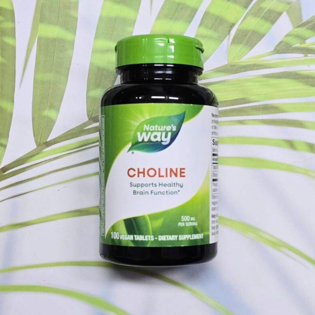 โคลีน Choline 500 mg 100 Vegan Tablets (Nature's Way®)