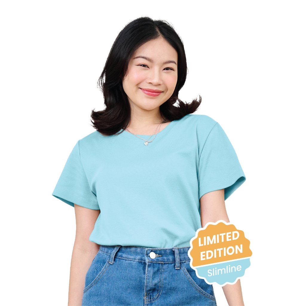 M2S Lifestyle เสื้อยืดคอกลมหญิง ฟ้าละมุน