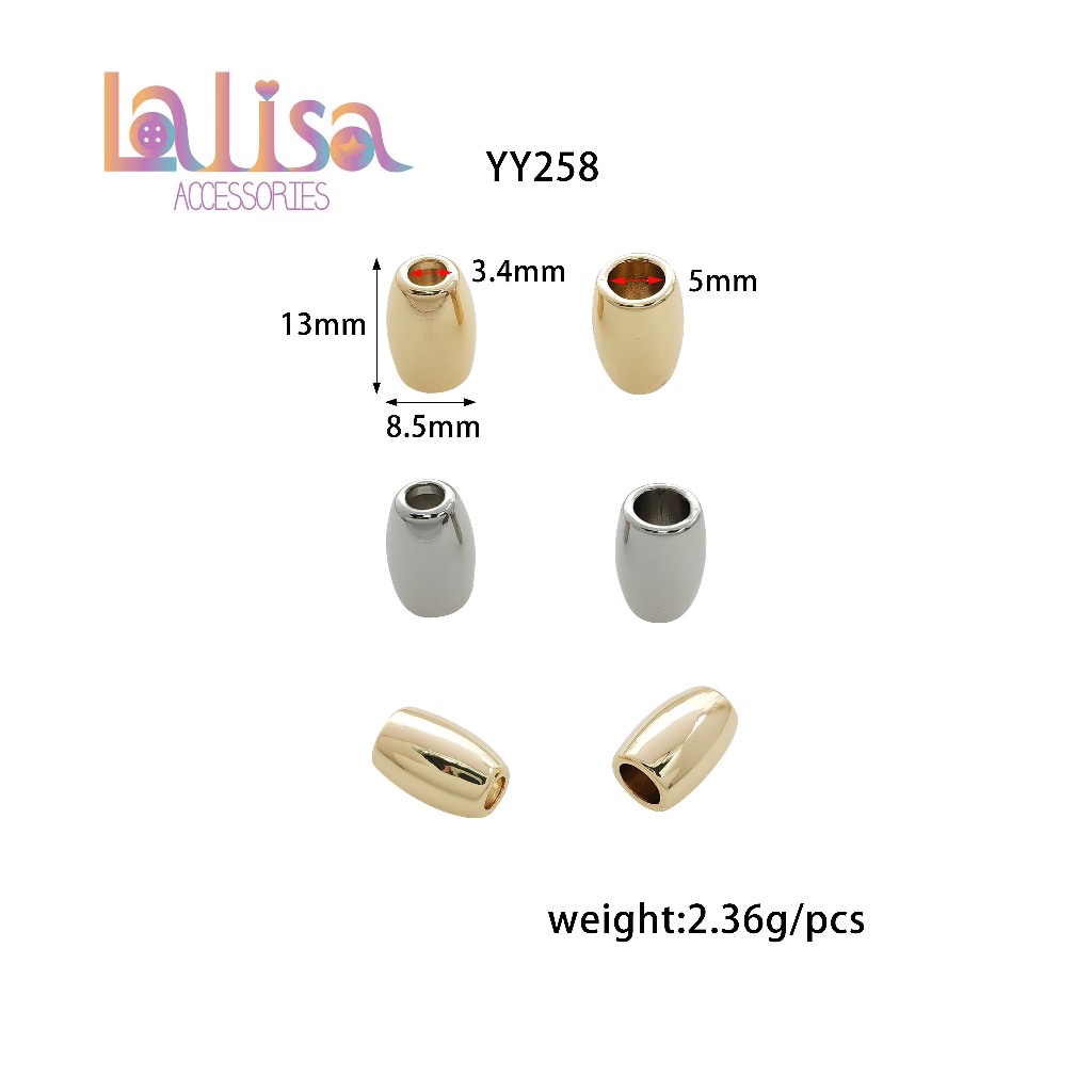 ตัวจบเชือกทรงสวยเงางามสลวยสวยเก๋ alloy stopper 13*8.5mm YY258