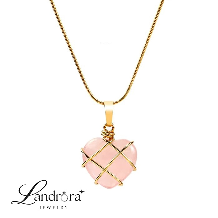 สร้อยคอจี้หัวใจน่ารัก แฟชั่นคริสตัลหิน รูปหัวใจ จี้รูปปราสาทเจ้าหญิงบาร์บี้ alloy necklace MLR50