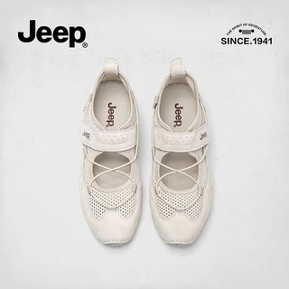 🇹🇭พร้อมส่ง🇹🇭JEEP รองเท้าแมรี่เจนผู้หญิง รุ่นใหม่ ระบายอากาศดี ไม่อับเท้า น้ำหนักเบา รองเท้าผ้าใบตาข่ายแฟชั่น
