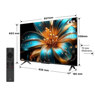 TCL ทีวี 43 นิ้ว 4K QLED Colorful Google TV รุ่น 43T6C/P7K/T6D HVA Panel,Dolby Vision &Atmos &DTS X &HDR 10+