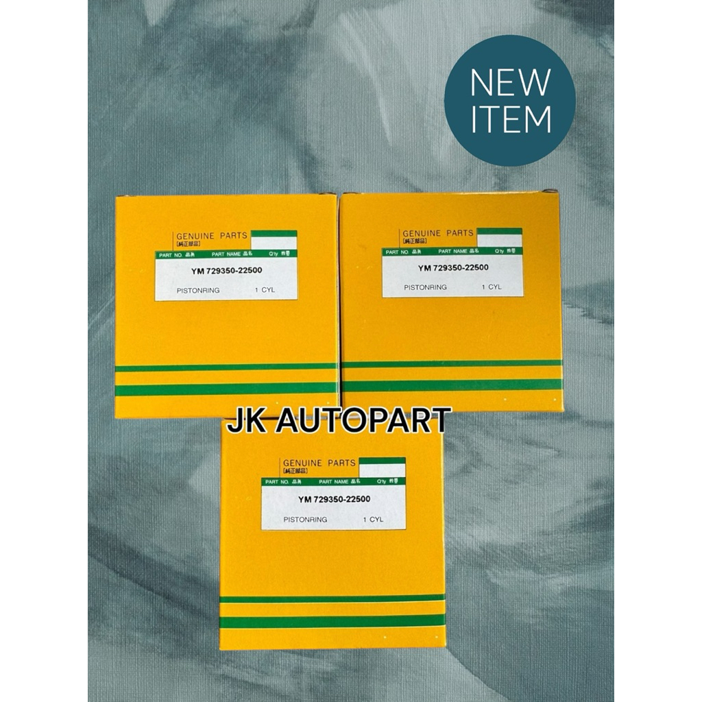 แหวนลูกสูบ KUBOTA 3D84 รุ่น 3แหวน STD YM 729350-22500 เกรด OEM แท้ (1ชุด=3สูบ)/BEGNHP