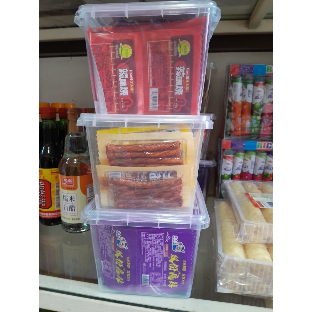 ขนมล่าเถียวกล่องใส 1กล่องมี 50 ซอง