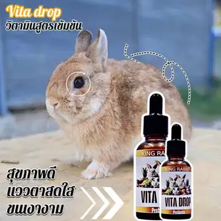 🎉best 1st🎉 vita drop วิตตามินสำหรับกระต่าย หนูแกสบี้ แฮมเตอร์ รวมถึงสัตว์ฟันแทะทุกชนิด เป็นสูตรเข้มข้น 30ML