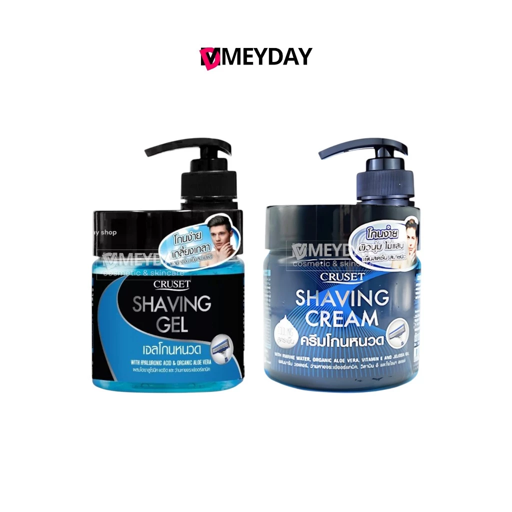 Cruset Shaving Gel Cream ครูเซ็ท เชพวิ่ง เจล ครีม 500ml โกนหนวด