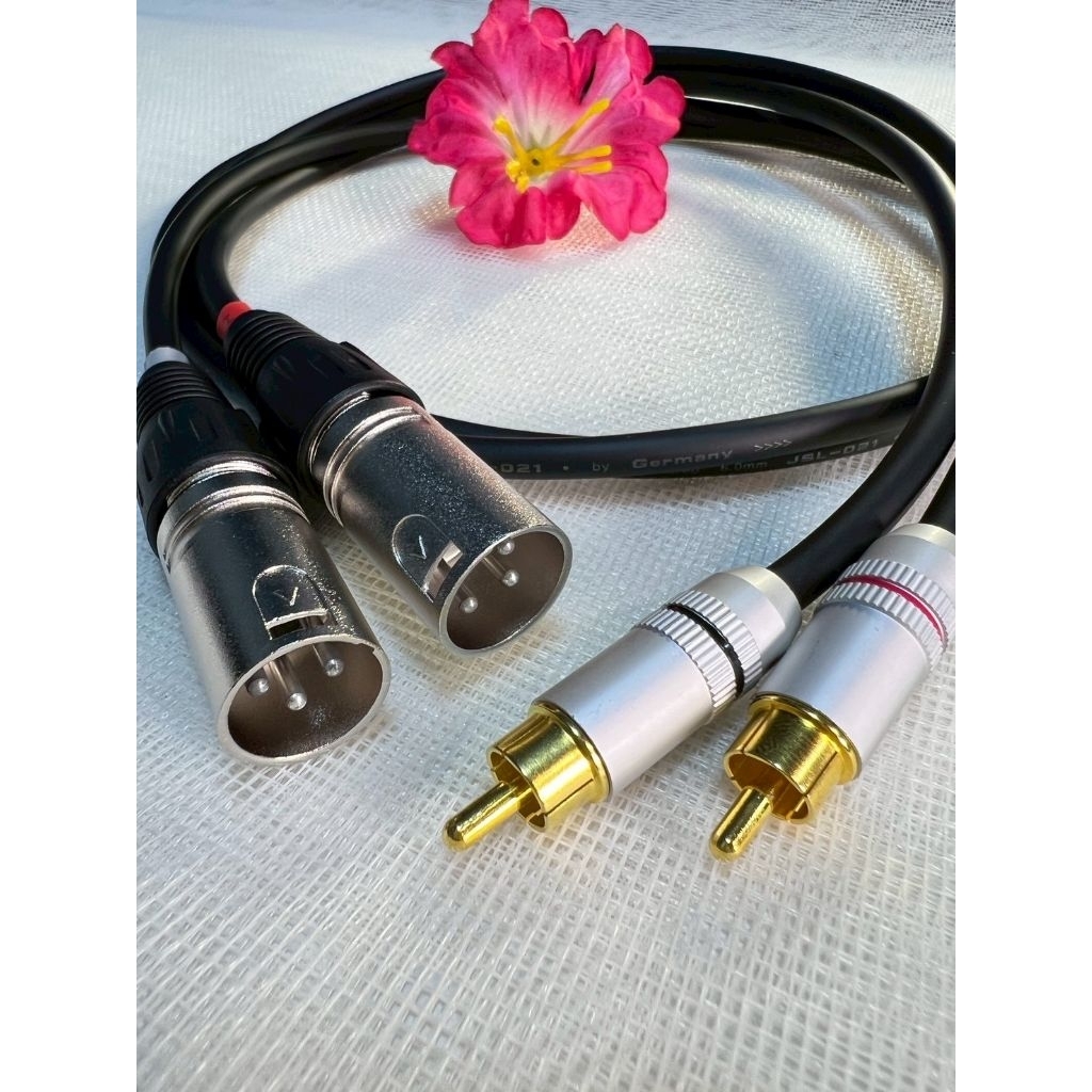 สายXLRตัวผู้-RCA(1ชุดมี2เส้น)เป็นสายไมล์สเตอริโอทองแดงแท้สายนำเข้าจากไต้หวัน