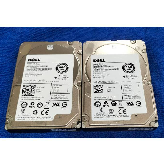 HDD DELL 600GB 10K SAS 2.5Inch มือสอง พร้อมใช้งาน