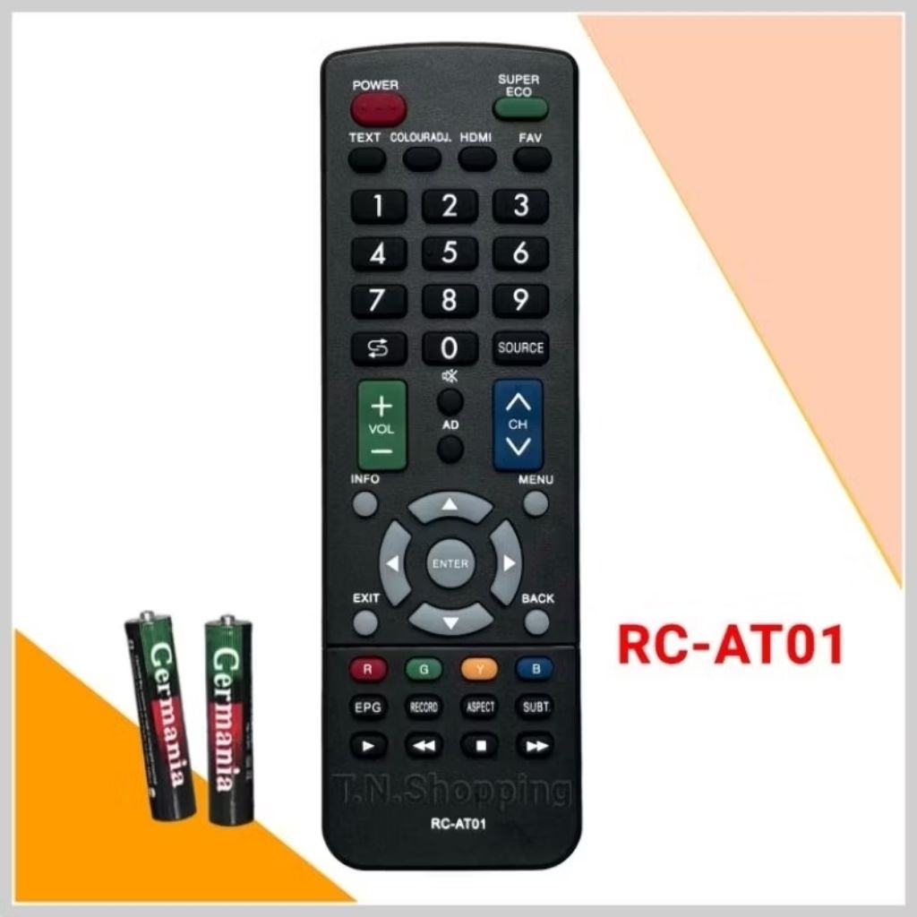 รีโมททีวี LCD/LED รหัส RC-AT01 ใช้สำหรับทีวีรุ่น 24HD513AN, 32HD513AN , 43HD513AN ,50HD511AN , 32HD5