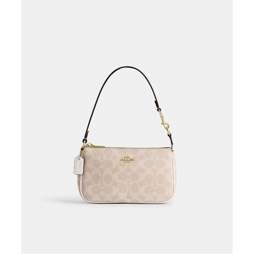 Coach CW426 Nolita 19 In Signature Canvas (IMXDM) กระเป๋าคล้องมือผู้หญิง สี Im/Sand/Chalk