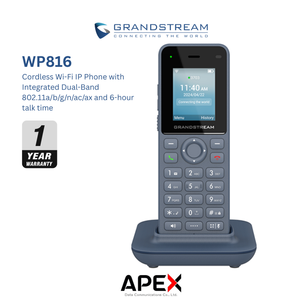 [พร้อมส่งในไทย] Grandstream WP816 Compact Portable WiFi Phone