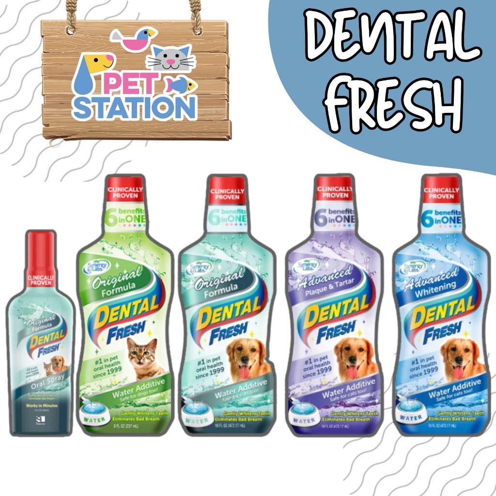 Dental Fresh น้ำยาลดกลิ่นปากสุนัข แมว ลดคราบหินปูน ช่วยทำให้ฟันขาวขึ้น