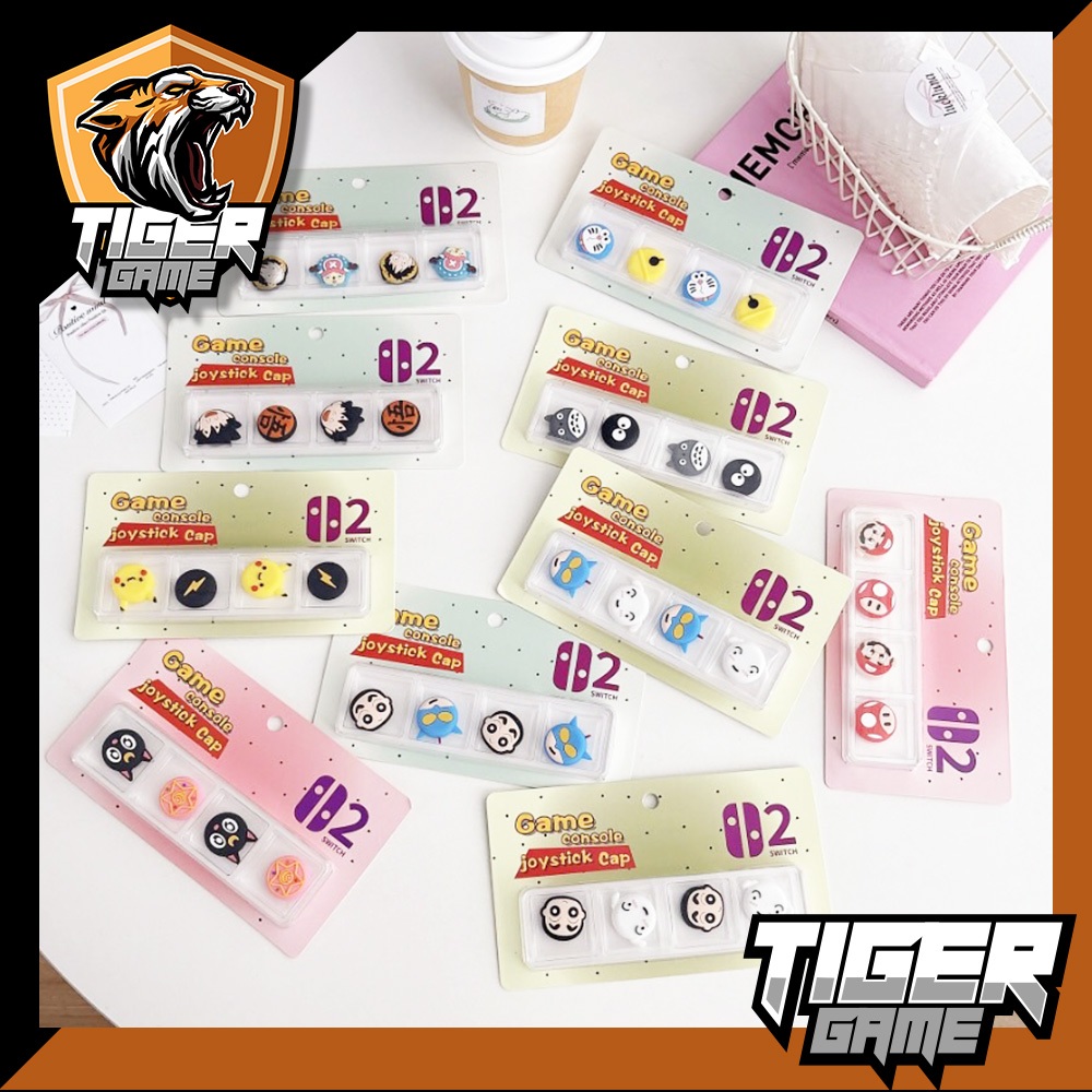 Analog Caps ลายการ์ตูน Joy Con, Joy Pro Nintendo Switch 2 (จุกอนาล็อค switch 2)(จุกจอยคอน) จุกจอยโปร