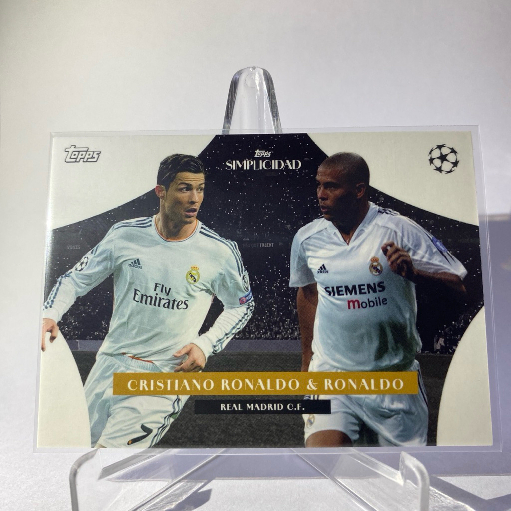 การ์ดนักฟุตบอล สำหรับสะสม CRISTIANO RONALDO & RONALDO, REAL MADRID, SIMPLICIDAD,  TOPPS 2024
